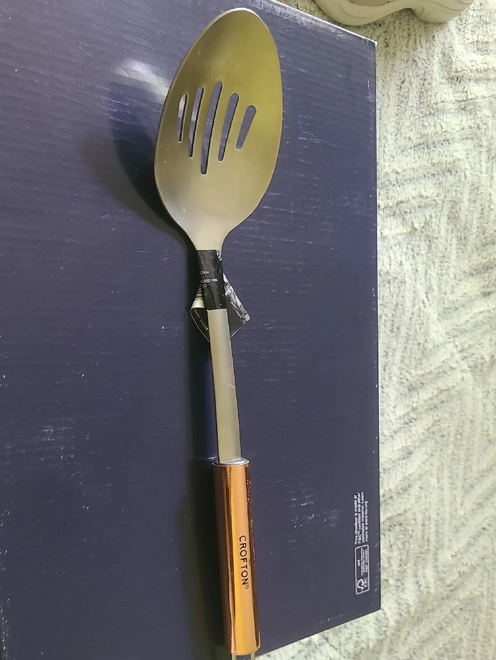 (Ew)Crofton Rose Gold Handle Stainless Steel Serving Spoon
